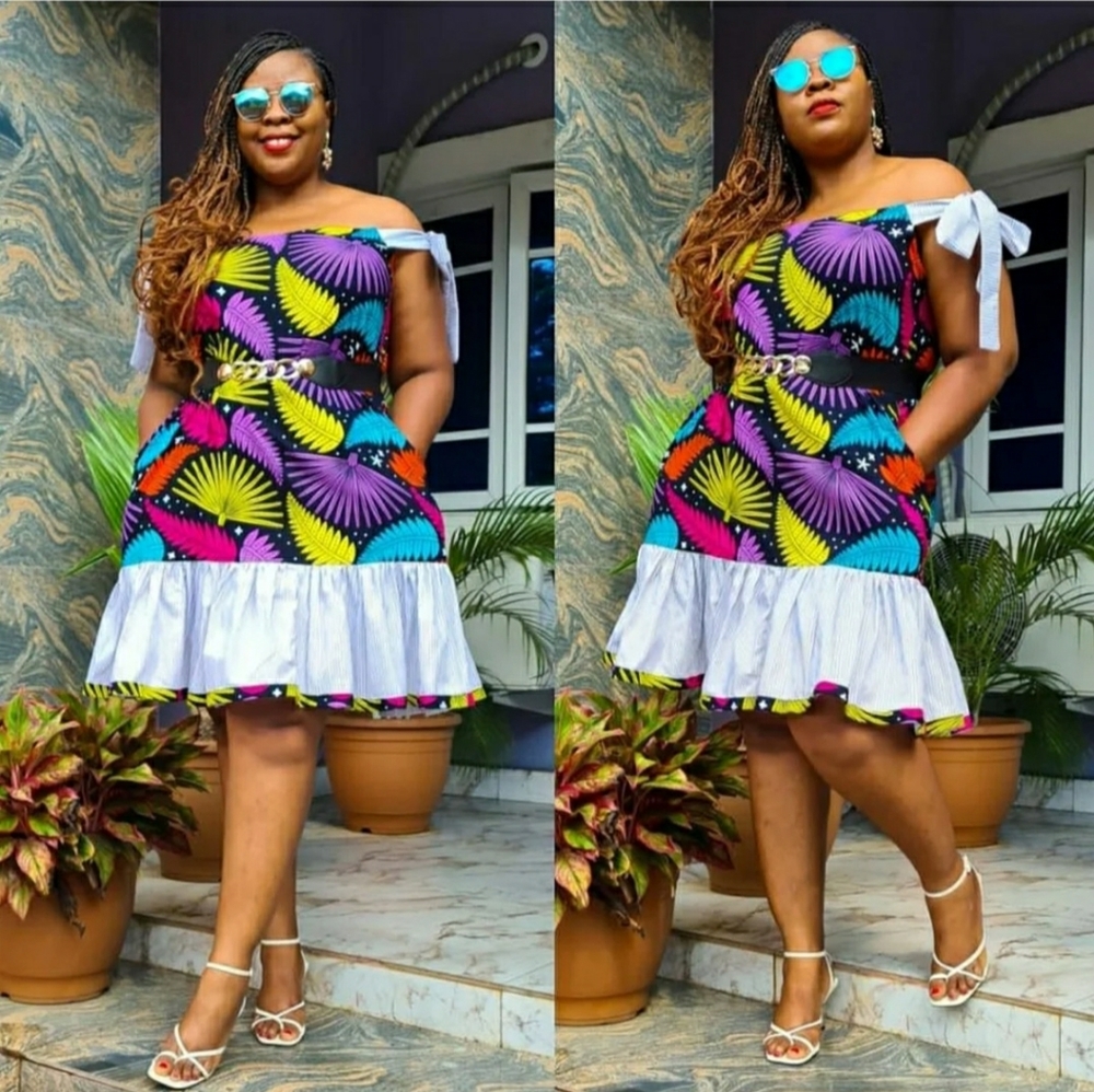*SOLD* sleeveless Ankara mix dress